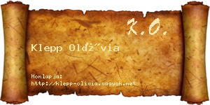Klepp Olívia névjegykártya
